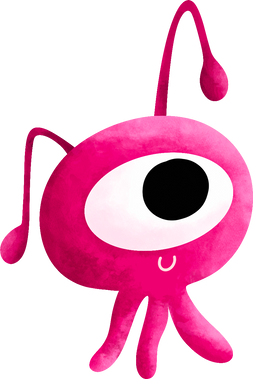cute pink alien