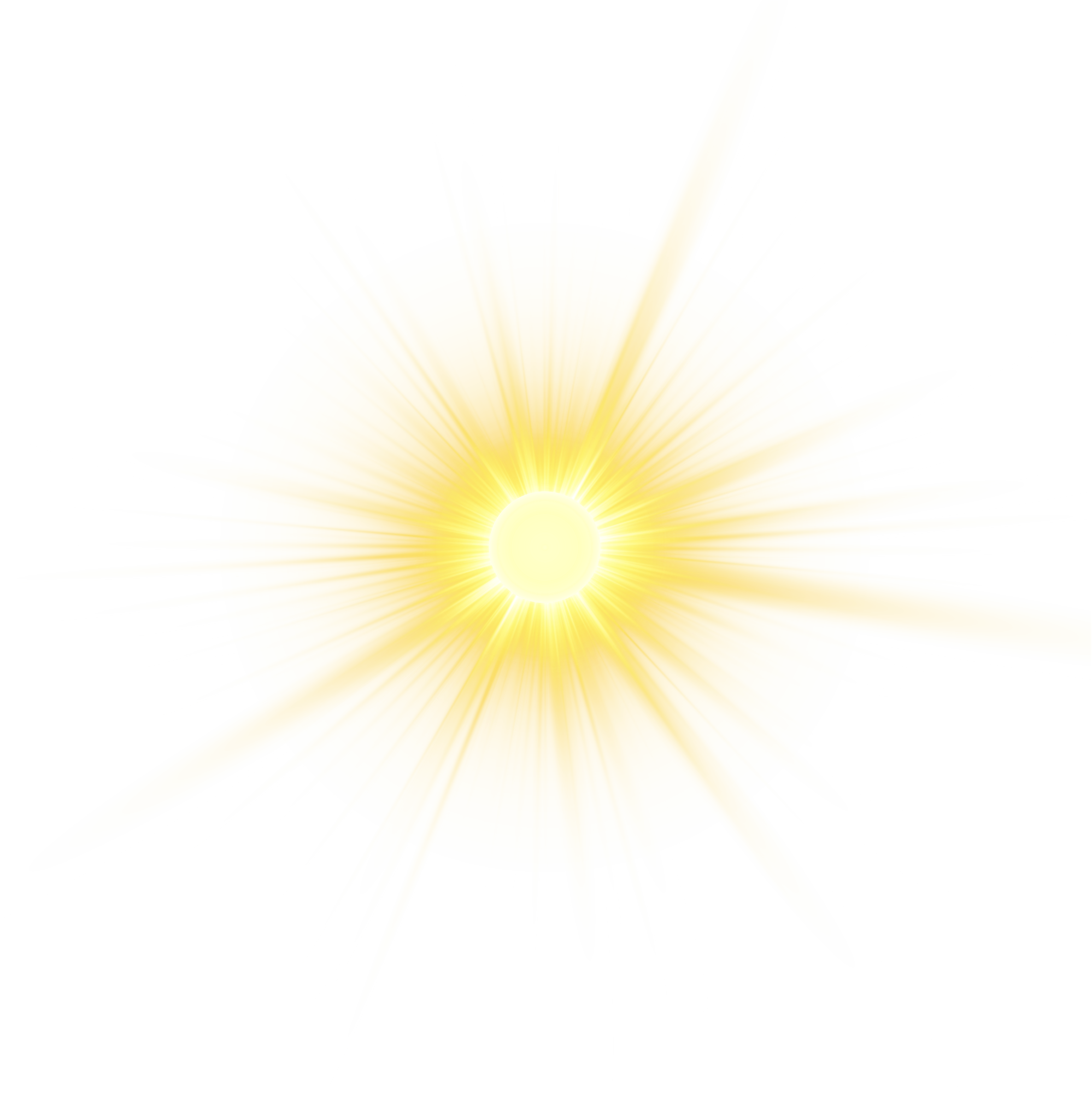 Warm Sun on a Transparent Background. Summer. Glare. Solar Rays.